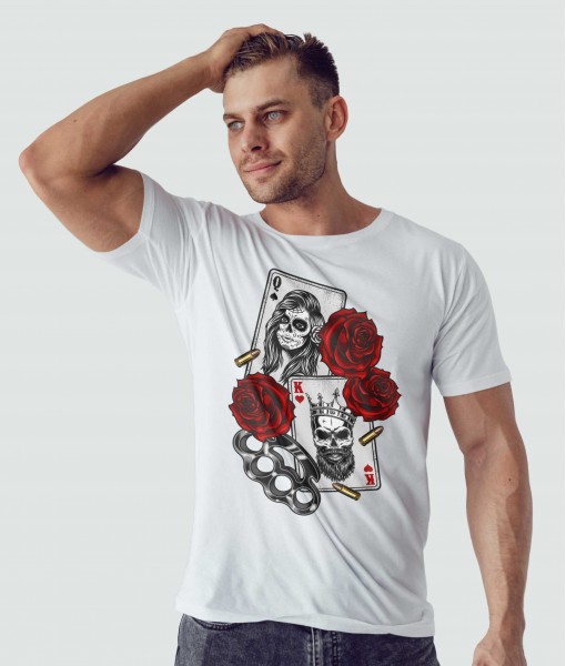 Мъжка тениска с щампа Готика King and Queen - TShirtArtShop.com